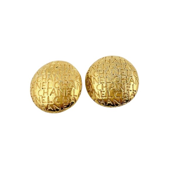CHANEL Vintage Gold Earrings - Picture 1 of 6